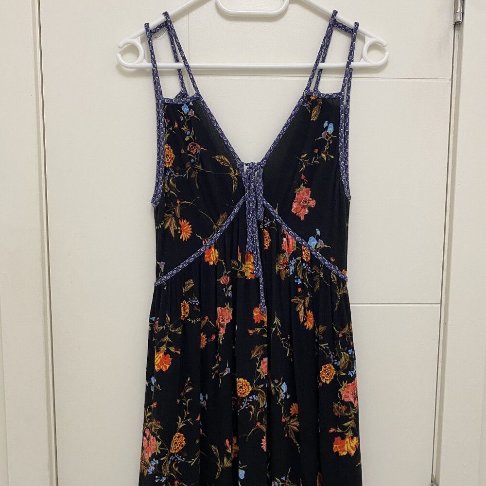 Band of gypsies Black Floral Mini Dress